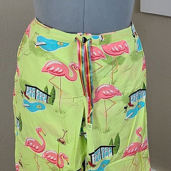 Flamingo Pajamas Nick & Nora Y2k 2000 Size Large - Picture 6 of 15